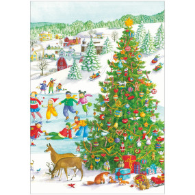 Postal Ice Skating Christmas